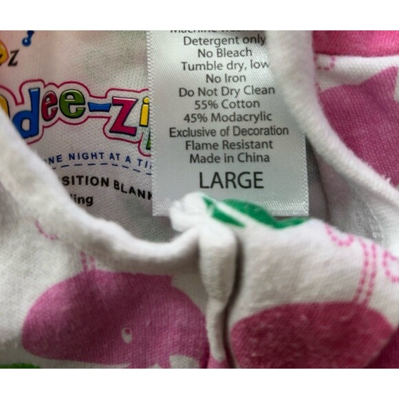 Zipadee zip size 12-24M swaddle transition blanket pink and green whales - Picture 4 of 5